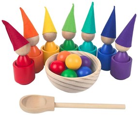 2Kids Toys - Bambole arcobaleno con palline, 7 colori