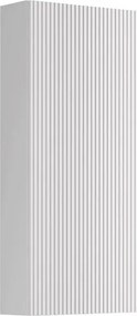 Pensile bagno Opera cannettato opaco bianco, 1 anta reversibile P17 x L30 x H80 cm