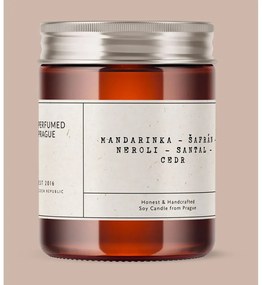 Candela in cera di soia profumata tempo di combustione 40 h #47 Tangerine, Neroli and Saffron – Perfumed Prague