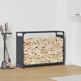 Rastrelliera Per Legna Da Ardere Antracite 90x28x65 Cm /