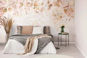 Carta da parati – Tocco Delicato di Natura in Marrone