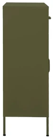 Armadietto verde oliva 80x35x101,5 cm in acciaio