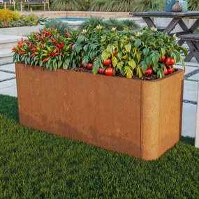 PRIMEYARD 100 x 40 x 40 cm Orto rialzato, acciaio corten, look ruggine - (GFPV01066)