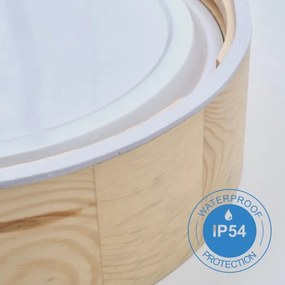 Plafoniera bagno NATURAL 3xE27/15W/230V IP54 pino Ø 37 cm