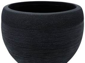 Vaso pietra nero 38 x 38 x 30 cm ZAKROS  Beliani