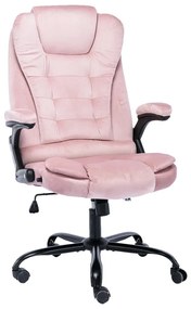 Sedia Da Ufficio Rosa İn Velluto /