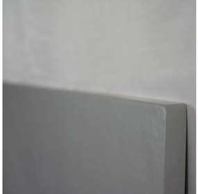 Piatto doccia in mineralmarmo 80x120 cm grigio chiaro effetto pietra con griglia e piletta sifonata