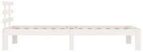 Giroletto bianco in legno massello 90x190 cm 3ft singolo