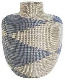 Vaso DKD Home Decor Azzurro Naturale Mediterraneo 40 x 40 x 48 cm