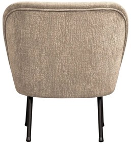 Poltrona beige con rivestimento in ciniglia Vogue – WOOOD