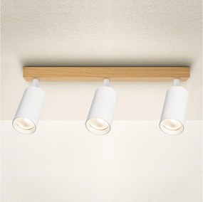 Brilagi - Faretto SELE 3xGU10/30W/230V bianco/effetto rovere