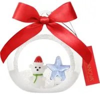 Pallina di Natale segnaposto orsetto in vetro borosilicato