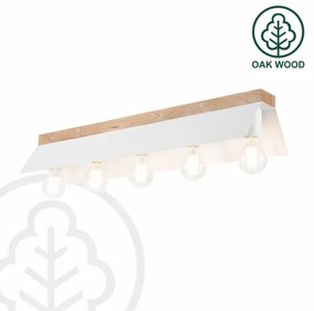 Plafoniera ESME 5xE27/15W/230V bianco/quercia