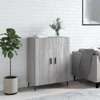 Credenza Grigio Sonoma 69,5x34x90 cm in Legno Multistratocod mxl 104769