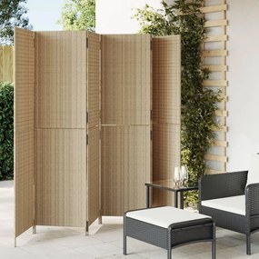Divisorio Per Ambienti A 6 Pannelli Beige İn Polyrattan /