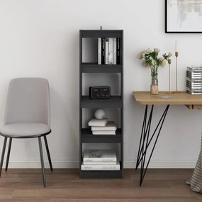 Libreria/divisorio grigio 40x30x135,5 cm legno massello di pino