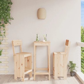 Sgabelli Da Bar 2 Pz 40x48,5x115,5 Cm İn Legno Massello Di Pino /