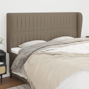 Testiera Ad Orecchio Tortora 163x23x118/128 Cm İn Tessuto /