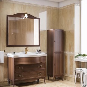 Mobile sottolavabo e lavabo Giotto per vasca centrale noce L 104 x H 81 x P 56 cm 2 cassetti