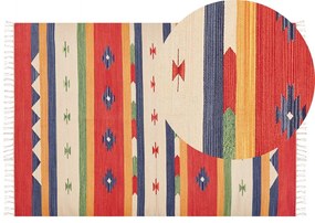 Tappeto kilim cotone multicolore 140 x 200 cm ALAPARS Beliani