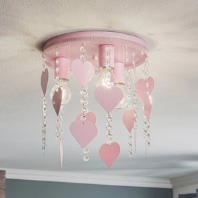 Plafoniera Corazon Eko-Light, dimmerabile, Violetto / Fucsia / Rosa, Cameretta, Metallo, Giovanile, Plafoniera