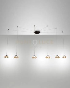 Arabella sospensione ambra 6 luci a led 3000k - 48w - 4530 lm dimme...