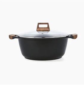 Casseruola con coperchio Quid Karbon Alluminio fuso Nero 24 cm