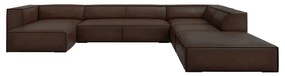 Divano angolare in pelle marrone scuro (angolo destro) Madame - Windsor &amp; Co Sofas