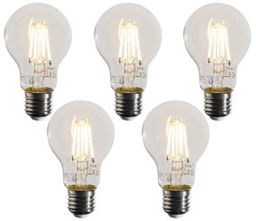 Set van 5 E27 dimbare LED lampen A60 helder 4W 470 lm 2700K