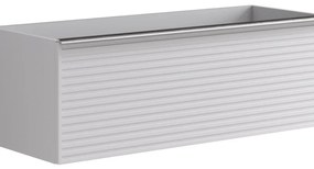 Mobile da bagno da fissare sotto lavabo L 120 x H 40 x P 45.5 cm bianco laccato, 2 cassetti Pixel stripes