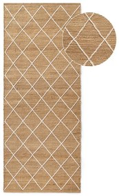 Passatoia di colore naturale in iuta tessuta a mano 80x200 cm Kunu – Hanse Home