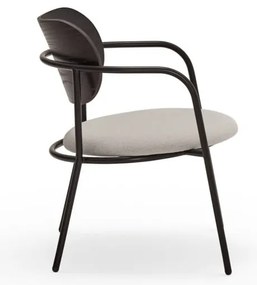 Sedia da pranzo nera e grigia in frassino Eclipse - Teulat