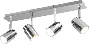 Faretto in metallo argento lucido 19x52 cm Angelo - Trio