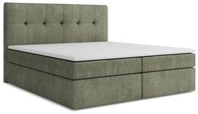 Letto boxspring verde con contenitore 180x200 cm Palta – Makamii
