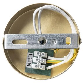 Lampadario orientale oro con paralume crema con frange - Franxa