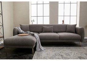 Divano angolare grigio (con penisola a sinistra/con chaise lounge) Simena – Balcab Home