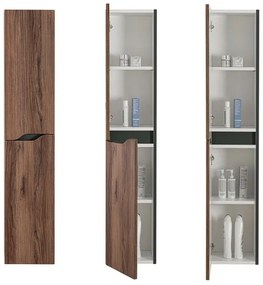 Colonna bagno sospesa alta noce canaletto Minori/Maiori 30x150 cm