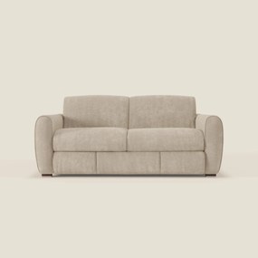 Kaleo Divano letto moderno con materasso H17 cm - in raffinato tessuto impermeabile T26 panna