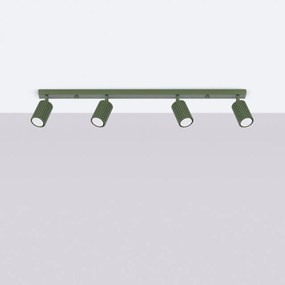 Plafoniera da soffitto 4xGU10 in Alluminio KARBON 4L