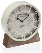 Orologio da Tavolo Versa Bianco Legno MDF (20 x 20 x 6 cm) (Ø 20 cm)