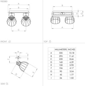 Eglo 900383 - Faretto SAMBATELLO 2xE27/40W/230V