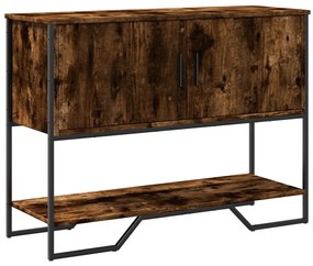 Tavolo Consolle Rovere Fumo 100x35x74,5 Cm İn Truciolato /