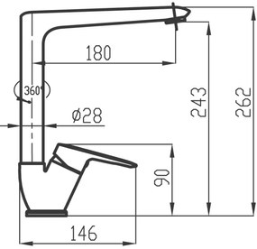 Novaservis - Rubinetto per lavello METALIA 26,2 cm cromo lucido