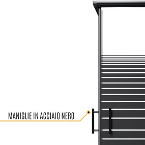 Box doccia angolare 2 Lati 70x90cm nero cristallo scorrevole serigrafato  6mm
