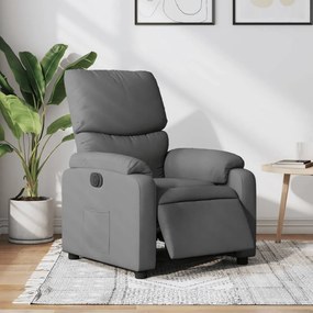 Poltrona Elettrica Reclinabile Grigio Scuro İn Tessuto /