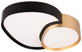 Plafoniera a LED in nero e oro 36x43,5 cm Rise - Trio