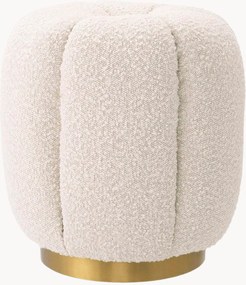 Sgabello imbottito in bouclé Orchanic