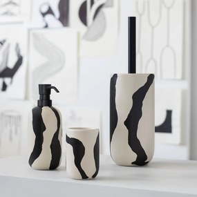 Tazza in ceramica bianca e nera per spazzolini da denti Icon - Mette Ditmer Denmark