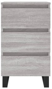 Comodini 2pz grigio sonoma 40x35x69 cm in legno multistrato