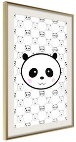 Poster  Panda and Friends  Cornice Quadri Cornice d'oro con passe-partout, Larghezza x Altezza Home decor 40x60